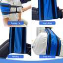 SPRING SEAON Transfer Sling - Essential Transfer Belt Lifting Strap for Elderly and Disabled with Mobility Aids- Lift Assist Gait Belts for Seniors for Home, Hospital, Nursing Care (Blue)