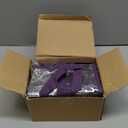 Clear Vinyl Zippered Storage Bags (3Pack) 40L Sturdy Storage Bags for Sweaters, Blankets, Comforters, Bedding Sets and Much More! (Purple, 18x15x9)