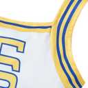 Yruiz Girls Halloween Cheerleader Costume Uniform Crop Top with Skirt Outfit (3-4Y, Blue)