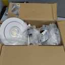 KnLnny Ware Gimbal Recessed Lighting 4 Inch 4 Pack, Ajustable Eyeball Recessed Ceiling Light with Junction Box,5 CCT(2700K-5500K) Selectable,9W 750LM,Dimmable,Airtight, ETL Listed (White)