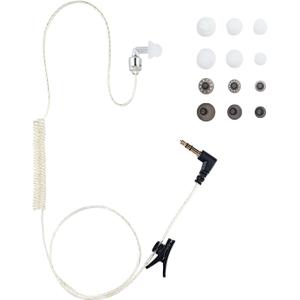 Tubeless Covert Security FBI Police 3.5mm /1 Pin L-Type Listen Only Earpiece Headset for Remote Speaker Mic Motorola Kenwood Two Way Radio (23 Inches)