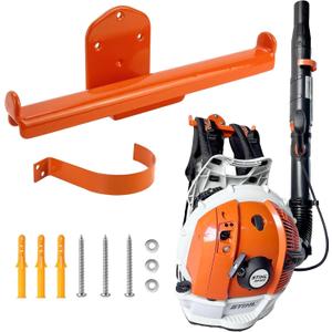 Backpack Leaf Blower Hanger with Tube Hook, 2 Pack Backpack Sprayer Wall Mount, Heavy Duty Chainsaw Wall Mount Stand Accessories Garage Organization Storage