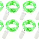 VOOKRY 8 Pack 30 Led Fairy Lights Battery Operated String Lights - 10 ft Green Waterproof Silver Wire Firefly Starry Moon Lights for DIY Crafts Party Wedding Centerpiece Table Christmas Decorations