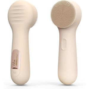 Silicone Face Scrubber, NågraCoola CLIE 2.0 Facial Cleansing Brush, Rechargeable, Waterproof Face Scrub Brush for Cleansing, Exfoliating, Massaging, Electric Facial Exfoliator for Women and Men  Oat