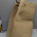 15Dx20H inches Jute Woven Hamper Laundry Basket Wicker Rope Clothes Hamper for Baby Nursery Kids Tall Rattan Blanket Basket in Living Room Bedroom 60L Large Capacity