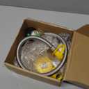 15 in RV Propane Hoses with Gauge, Stainless Steel Braided Camper Tank Hose,Propane Pigtail Hose Line for Camper Standard Dual Stage Regulator,1/4-Inch Male,40Lb 250PSI,NPT x QCC1 Fittings.