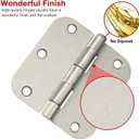 12 Pack Nickel Door Hinges Brushed Nickel 3 1/2 Interior Door Hinges Satin Nickel 3.5 Inch with 5/8 Radius Corners 3 "x 3 " Silver Hardware Controls JIW Garage Factory
