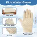 Kids Winter Beanie Hat Scarf Gloves Set Toddler Girls Winter Hat with Pom Neck Warmer Gaiter Mittens Knitted Fleece Lined