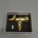 High Flow Solid Metal 2 Way  Type Garden Hose Splitter with Shut-Off Valves, 360 Degree Rotation 3/4" Spigot Faucet Connectors with 2 Extra Silicone Washers