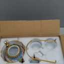 Zhehao 20 Pcs Porcelain Tea Set with Metal Holder and Spoon Adult Ceramic Tea Set European Flower Painting Teapot Cup Saucer Spoon for Women, Large Version(Simplicity Style)