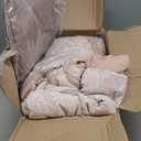 BLOOMHAVEN Queen Comforter Set -7 Pieces Botanical Almond Pink Comforter for All Seasons, Bed in a Bag Queen with Flowers Floral Comforter, Sheets, Pillowcases & Shams