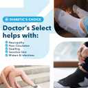 Doctor's Select Bamboo Viscose Ankle Diabetic Socks for Women & Men - 6 Pairs Viscose Bamboo Socks Woman, Low Cut Non Binding (Medium, 2 Black/2 White/2 Gray - 6 Pairs)