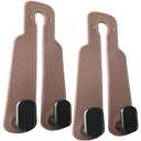 Pack of 4 FANDEHUA Car Hooks for Headrest, Metal, Neoprene, J-shape, 1 Hook, 5 lbs Capacity, Car, Purse, Bag