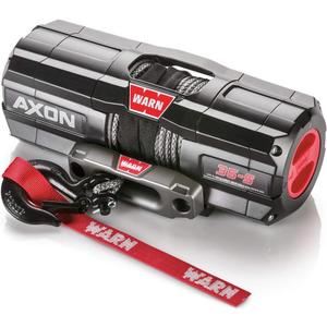 WARN 101130 AXON 35-S Powersports Winch with Spydura Synthetic Cable Rope: 3/16" Diameter x 50' Length, 1.75 Ton (3,500 lb) Pulling Capacity