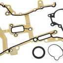 Engine Timing Cover Gasket Set TCS46156 for Chevrolet Cruze 2011-2015 Chain Case Cover Gasket Long-lasting Sealing Rubber, Metal 1 Set Yellow, Black