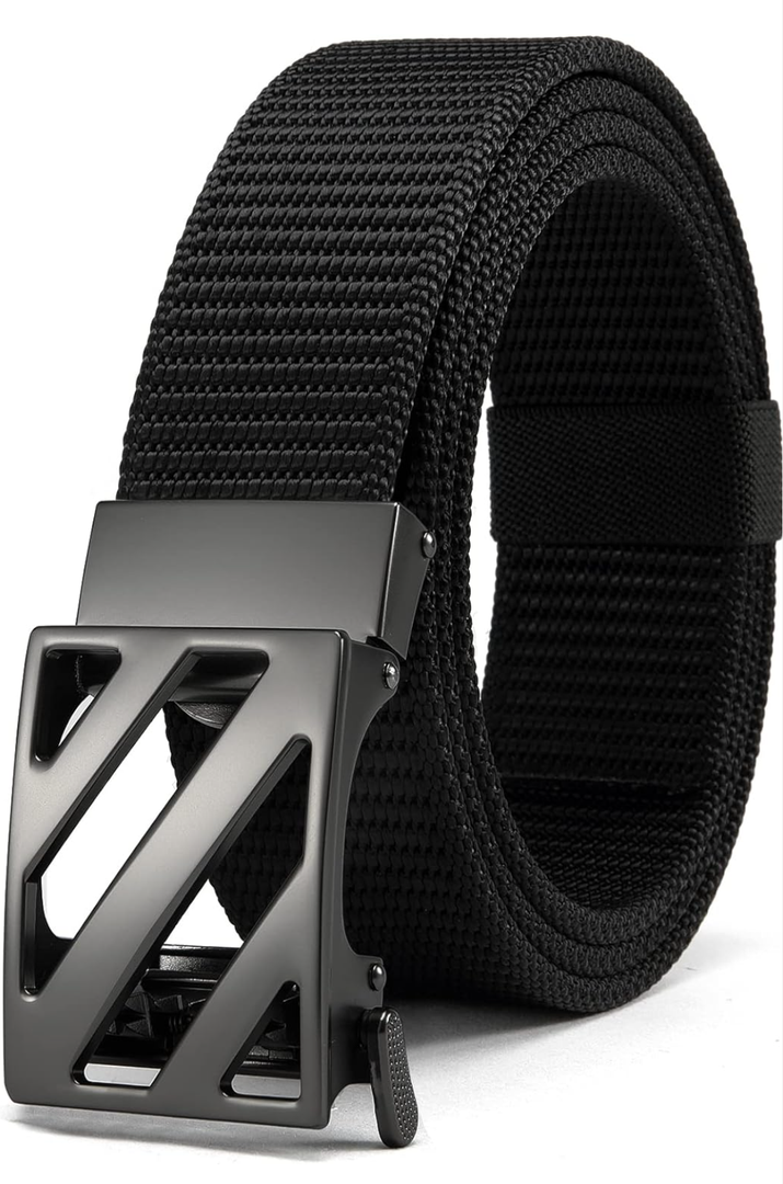 Ratchet Tactical Gun Belt for Men - 1.5" Stiff Nylon Web Work Belts Heavy Duty - Slide Buckle Fit Pants