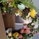 National Tree Company 22 in. Ferns and Flowers Easter Wreath, Artificial Spring Wreath with Pastel Easter Eggs, Indoor or Covered Outdoor Décor