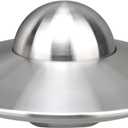 UFO Fidget Spinner Toy for Kids Adults, Alloy Metal Spaceship Finger Hand Spinner, Cool Desk Gadget Decoration Ornament, Holiday Stocking Stuffer Gift, Stress Relief EDC Toy, Stainless Steel