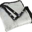 85% Aluminet Shade Cloth with Grommets 13 x 16FT Reflective Sun Shade Tarp