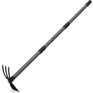 Cultivator Hoe Garden Tool, 45 inch Stainless Steel Long Handle Heavy Duty Gardening ToolsExtended Reach Double Hoes Suitable for Digging Loosening