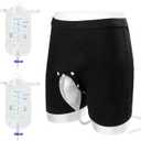Wearable Urine Bag Male Urinal Bag Incontinence Pants for Men, Reusable Portable Male Collection Bags Urinal System with Collection Bag Portable Leak Proof Leg Pee for Elder (XL)