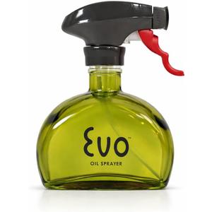 Evo Glass Oil Sprayer, Non-Aerosol For Olive Oil, Cooking Oils And Vinegars, Green, 6-Ounce Capacity, For Grilling, Roasting, Air Frying, Baking And Salad Prep