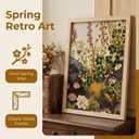 Framed Botanical Canvas Wall Art Wildflower Home Decor 24x16 Inch