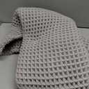 TYUU Waffle Bath Mat, Boho Bathroom Rugs Non Slip Washable Super Absorbent Quick Dry Bath Mat Farmhouse Bathroom Decor, 48"x24" Light Grey