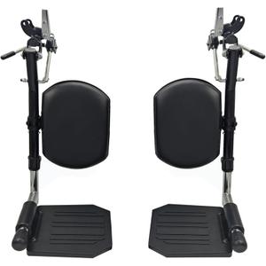 Wheelchair Lift Leg RestWheelchair Foot RestDrive Wheelchair Parts for Standard Wheelchairs1pair (Black)