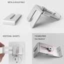 ILIVABLE Outlet Lock, Adjustable Metal Security Device, Prevents Power Plug Unplugging, Silver, 1-Pack