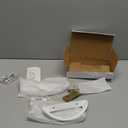 Patio Sliding Door Handle Set with Mortise Lock, Key Cylinder and Keeper, Replacement Handle Lock Set Fits Door Thickness from 1-1/2" to 1-3/4", 3-15/16" Screw Hole Spacing, Keyed, White