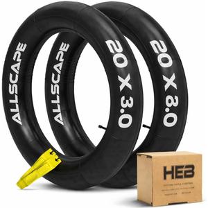 HEB - Heavy Duty Bike Tube for Ebike Tires - Puncture Resistant Inner Tube for 20x4 / 26x4 Bike Tire, Fat Tire Tube, MTB, 20 inch x 4.0 inch and 26 inch x 4.0 inch Bike Tubes