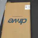 Drive Medical Two-Button Folding Walker w/ Wheels - Lightweight Rolling Mobility Support - Desk Arms - Adjustable Height - Dual Push Operation - 5 Inch Front Wheels - Durable Aluminum - Silver