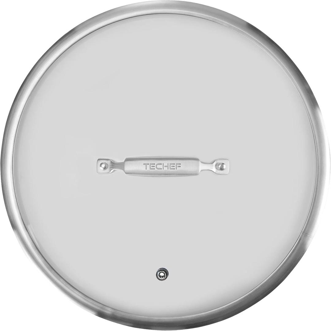TECHEF - Tempered Glass Lid with Stainless Steel Handle, Made in Korea (12-Inch)