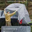 JOYTUTUS Pickup Truck Tent 2.0, Waterproof PU2000mm Double Layer for 2 Person, Portable Truck Bed Tent with Rainfly, 5.5'-5.8' Camping Preferred - Green, 5.5-5.8 Ft, Fiberglass Rod