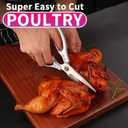 Heavy duty kitchen scissors 2-pack,High Stainless Steel sharp blade,Dishwasher safe meat scissors Cooking shear for Chicken Fish Meat Color RED