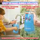 Bubble Machine, Automatic Bubble Blower for Kids Toddlers, 8000+ Bubbles Per Minute, 90 200 Oscillating Electric Plug-in or Batteries Bubble Maker, Bubble Toys for Outdoor Birthday Party - Black