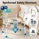 HOMENURSE T21 Bedside Commode Toilet, Portable Chair for Adults & Seniors