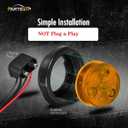Partsam 10Pack(5 Amber + 5 Red) 2" 4LED Round Trailer Side Marker Light Grommet Flush Mount, [DOT Approved] Sealed 2 inch Clearance Lights with Reflex Lens for Truck RV Camper, IP67 Waterproof, 12V