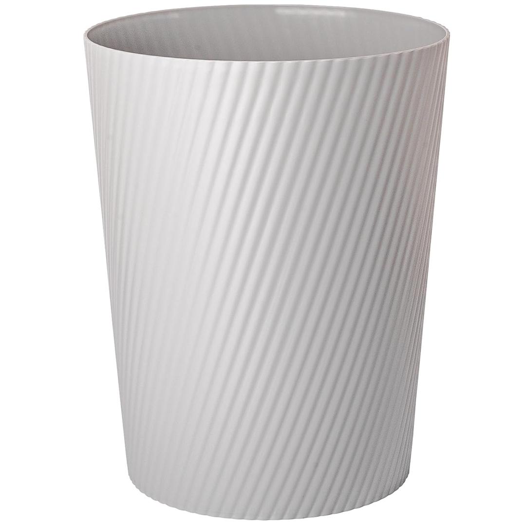 UUJOLY Small Trash Can Wastebasket Garbage Can Container Bins for Bathrooms, Laundry Room, Kitchens, Offices, Kids Rooms, Dorms (Grey) (1 Pack)