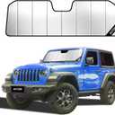 Windshield Sun Shade for Jeep Wrangler 2018-2026, Gladiator 2020-2026, Custom-fit Windshield Cover, Protect Dashboard, Foldable Car Window Shades Wrangler & Gladiator Accessories