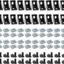 20 Sets 2020 Aluminum Extrusion Corner Brackets - 20 Series 90 Degree Right Angle Connectors with M5 Bolts & Nuts, Compatible with 20/20 80/20 2040 T V Slot Black Aluminum Profiles
