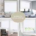 SUNOFF Cordless Blackout Roller Shades Blinds for Windows Free-Stop,Pull Down Room Darkening with Valance,Thermal Insulated Woven Fabric Window Door Blinds for Home,Office,White 35" W x 72" L