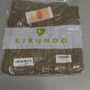 KIRUNDO Long Sleeve Shirts for Women 2025 Fall Fashion Outfits Going Out Tops Collar V Neck Blouses Ribbed Knit Loose Tunic (Small, Brown)