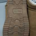 DREAM PAIRS Ankle Winter Mini Boots for Women Genuine Suede Faux Fur Lining Water Resistant Warm Snow Boots Slip On Memory Foam Comfort Booties FuzzyClassic (8.5, Chestnut)