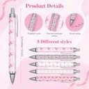 Breast Cancer Awareness Favors Gifts Pink Ribbon Keychains and Pens Bulk with Clear Gift Bags