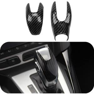 Sport Style Carbon Fiber Print Auto Gear Shift Knob Cover for Ford EcoSport Escape Fusion C-Max Energi Wagon Fiesta Focus Transit Accessories (D)
