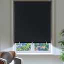 Blackout Curtains for Bedroom, Self Adhesive Indoor Blackout Blinds, No Drilling or Tools, UV Protection, Portable Roller Window Shades for Living Room Office or RV Travel (36" W  72" H, Black)