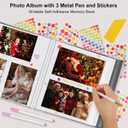 Zesthouse Photo Album Self Adhesive Pages, 60 Pages Magnetic Scrapbook Albums with Sticky Page, Photos Album Holds 8x10 & 5X7 & 4x6 & 6x8 & 3x5, Large Picture Book Ideal Gift for Family Wedding Baby