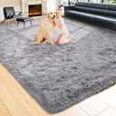 Noahas Large Fluffy Grey 8x10 Area Rugs for Living Room Bedroom,Thick Shag Throw Rug,Big Soft Shaggy Bedside Non-Slip Plush Dorm Nursery Kids Carpet (8' x 10' (Rectangular))